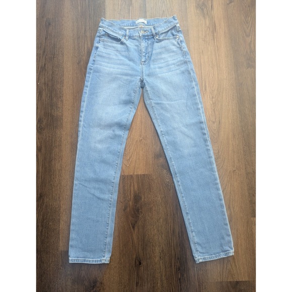 Loft Jeans Womens 24 The Girlfriend Light Wash Mid Rise Stretchy Denim‎ Tapered - Picture 1 of 16